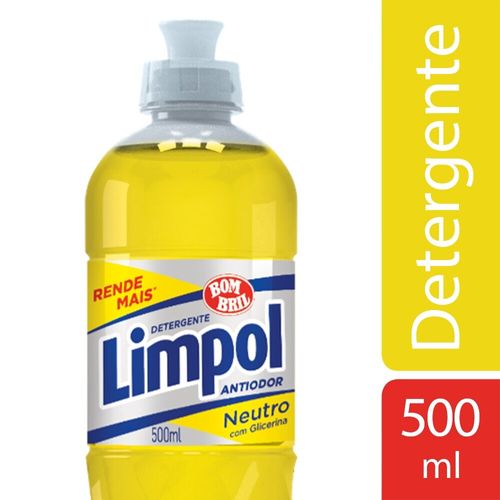 Detergente Líquido Neutro Limpol 500Ml